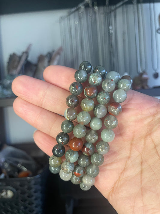 African bloodstone bracelet